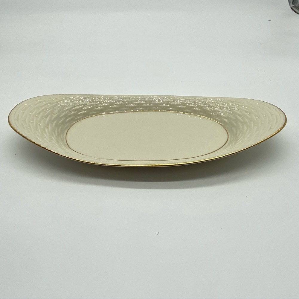 Lenox Cream and Gold Oval Platter